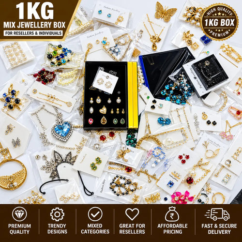 1 KG Mix Jewellery Box 60–65 China Imported Jewellery Articles | Wholesale Deal