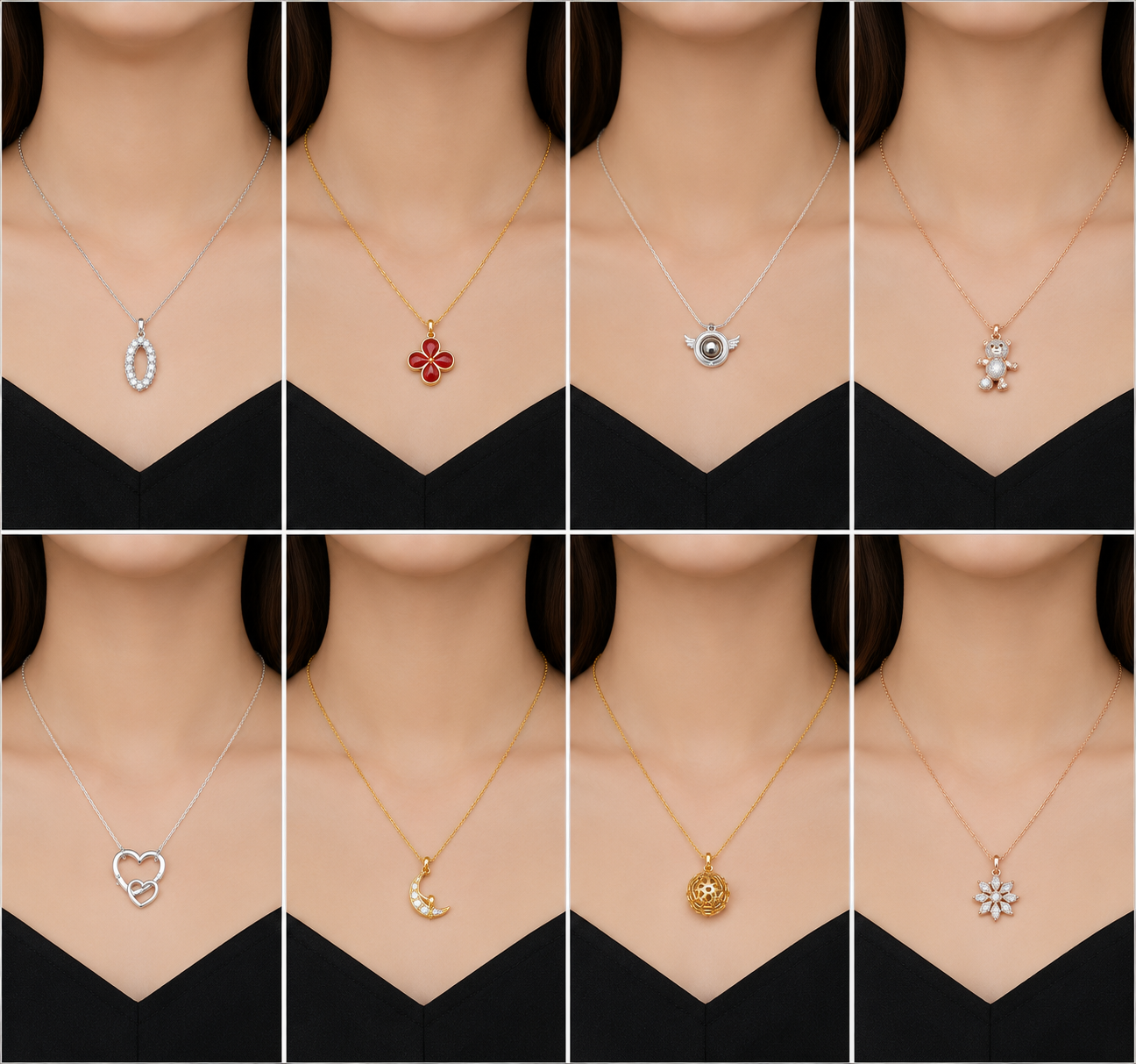 LUXURY VELVET NECKLACE GIFT BOX (8 Pices ) ✨