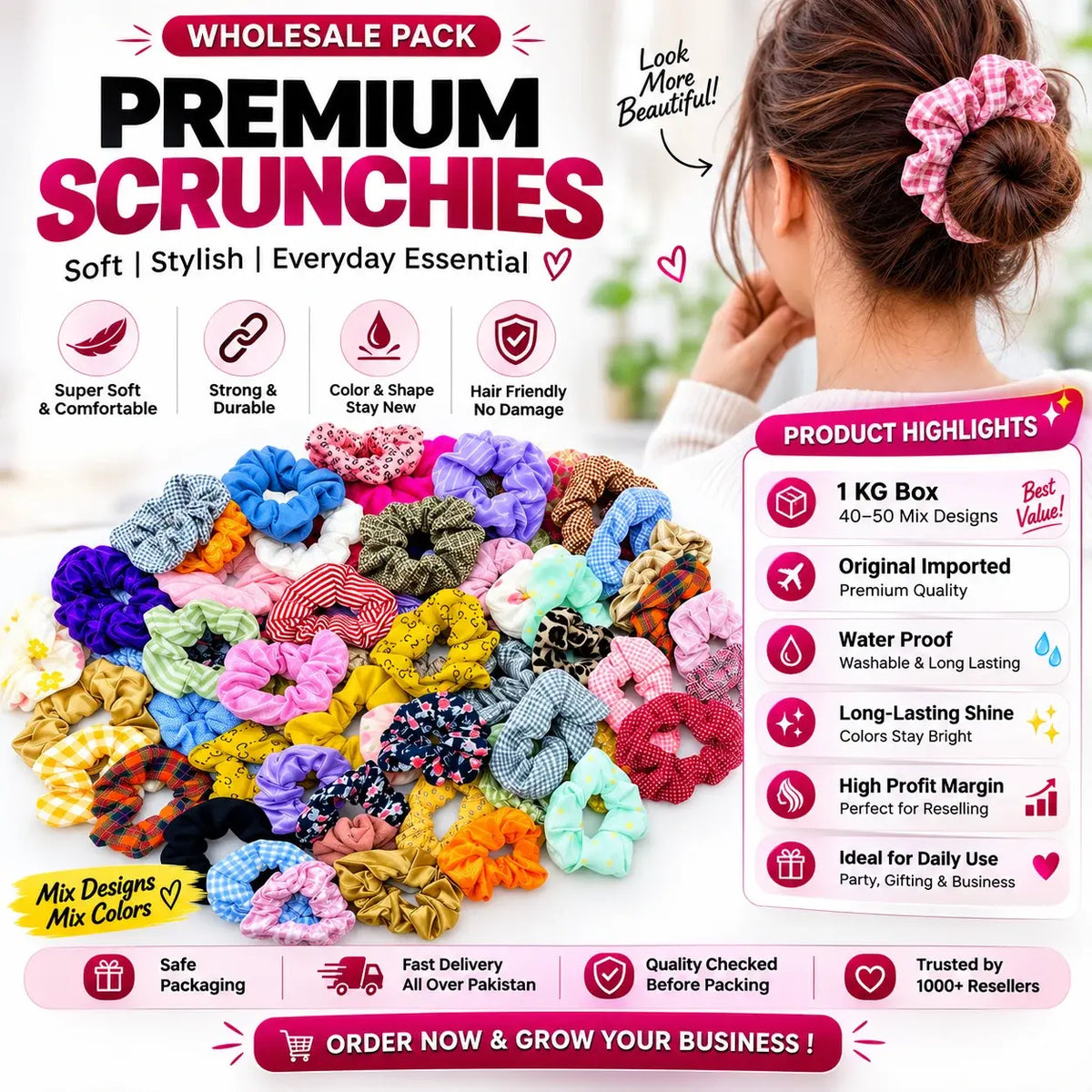 Scrunchies Wholesale Pack | 1 KG, 2 KG & 5 KG