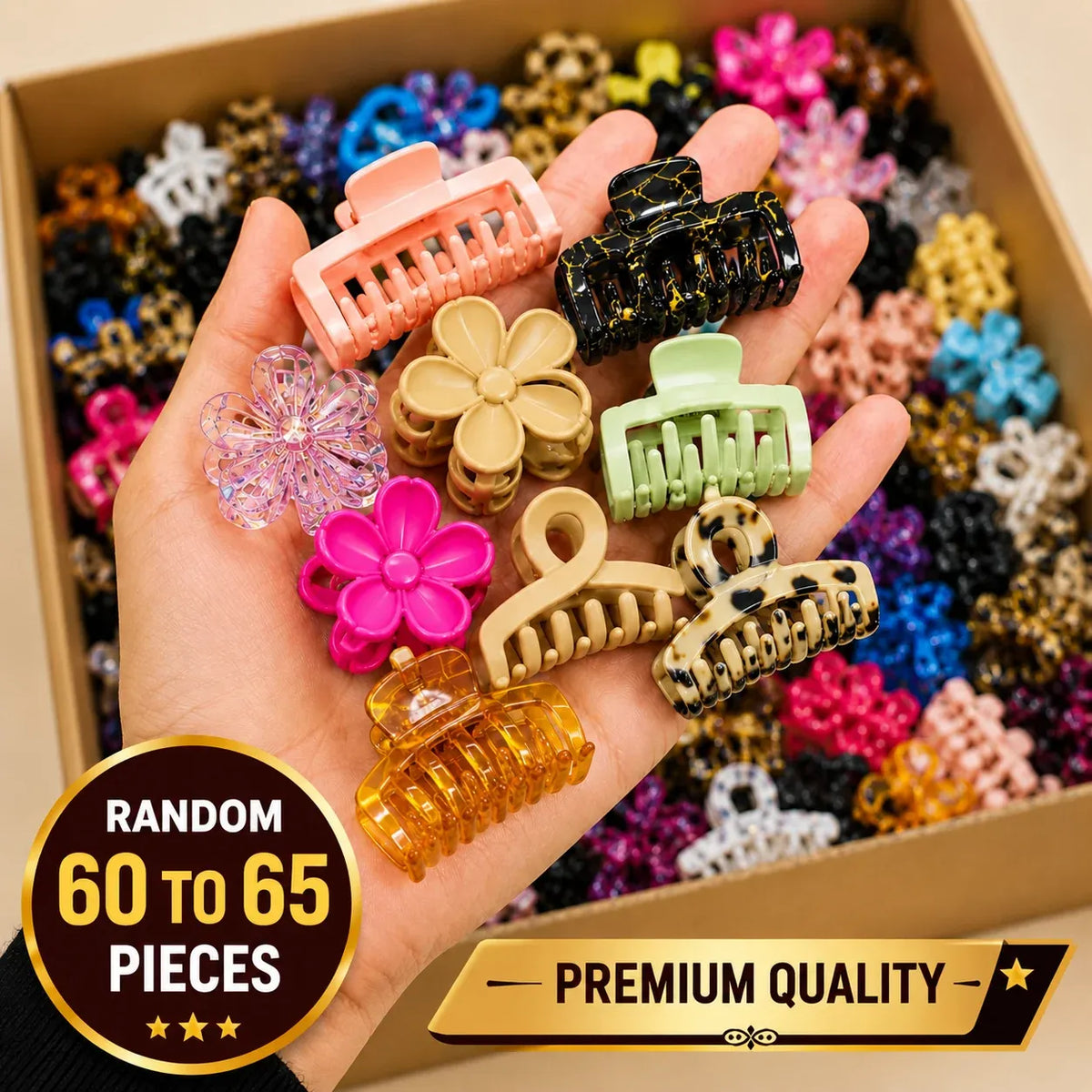 Imported Fiber Hair Catchers l Wholesale Mixed 1 KG Box (60–65 Pieces)